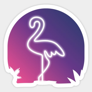 Neon Flamingo Sticker